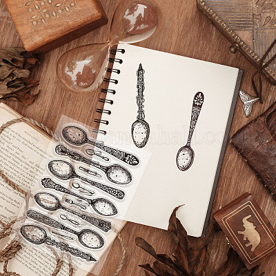 Wholesale CRASPIRE Retro Spoon Clear Rubber Stamps Reusable Silicone  Transparent Seals Stamp for for Journaling Card Making Friends DIY  Scrapbooking Photo Frame Album Decor 6.3 x 4.3inch 