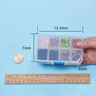 SUNNYCLUE 1 Box 1000+pcs DIY 10 Sets 4mm Seed Beads Kit Arts and Crafts for  Include Keychain, Keyring & Lanyard Clips, Instruction Pony Beads Kit