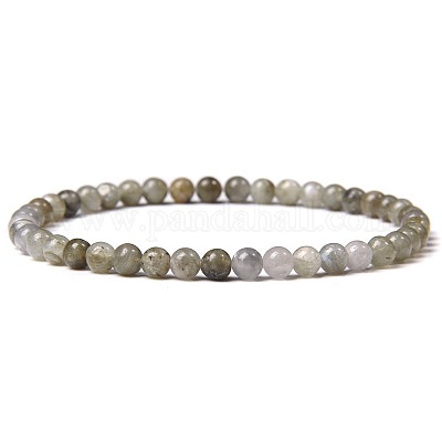 Natur Labradorit Perlen Stretch-Armbänder&nbsp;RM4767-3-1
