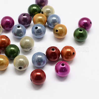 Perles acryliques laquées&nbsp;MACR-Q154-10mm-M-1