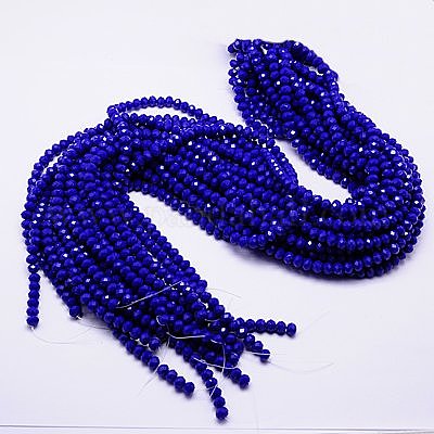 Chapelets de perle en verre imitation jade&nbsp;GLAA-F001-3x2mm-01-1