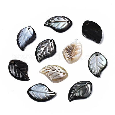 Labbro nero naturale pendenti shell&nbsp;SSHEL-S258-100A-1