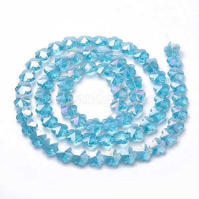 Perles en verre electroplate&nbsp;EGLA-Q091-14mm-C09-1