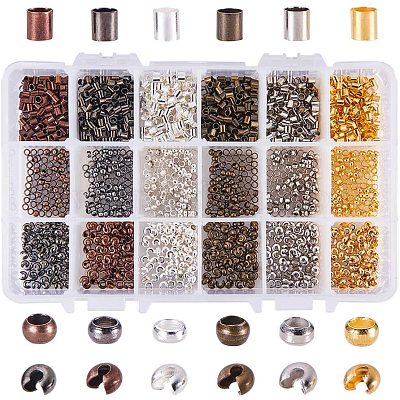 PH PandaHall 925 Sterling Silver Crimp Beads 20pcs Tube Spacer Beads 5mm  End Stopper Beads Crimp Tube Beads Jewelry Crimping Beads for DIY Necklace