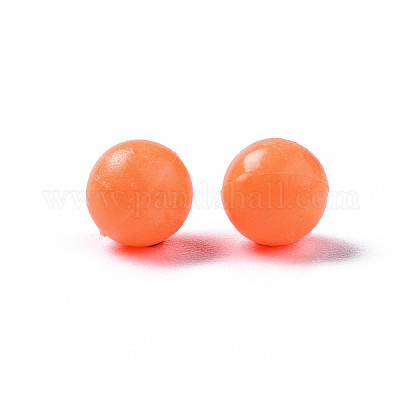 Plastic Water Soluble Fuse Beads, for Kids Crafts, DIY PE Melty Beads,  Round, Dark Orange, 5mm