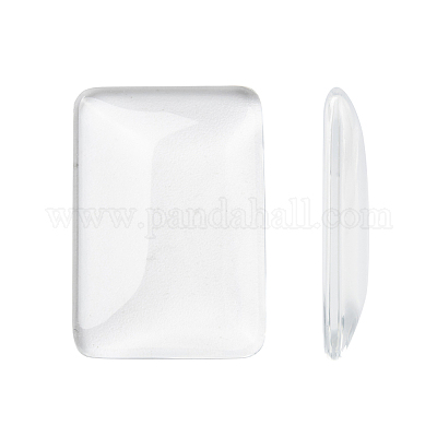 Cabochons de verre transparent de rectangle&nbsp;GGLA-R025-33x23-1