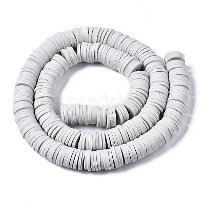 5strands 6mm White Polymer Clay Beads DIY Jewelry Accessory