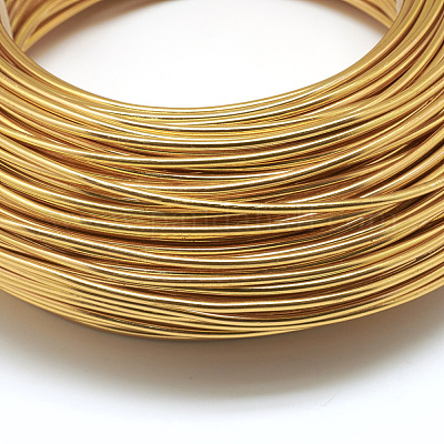 Round Aluminum Wire, Bendable Metal Craft Wire, Flexible Craft Wire, for  Beading Jewelry Doll Craft Making, Champagne Gold, 12 Gauge, 2.0mm,  55m/500g(180.4 Feet/500g)