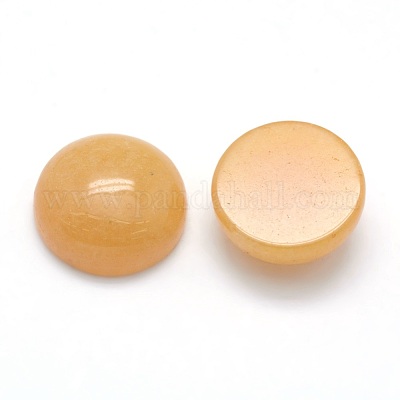 Natürliche gelbe Aventurin Cabochons&nbsp;G-P393-R36-12mm-1