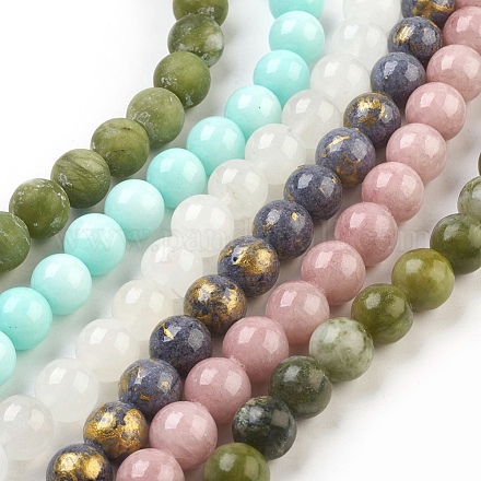 Chapelets de perles de jade naturel G-MSMC007-23-10mm-1