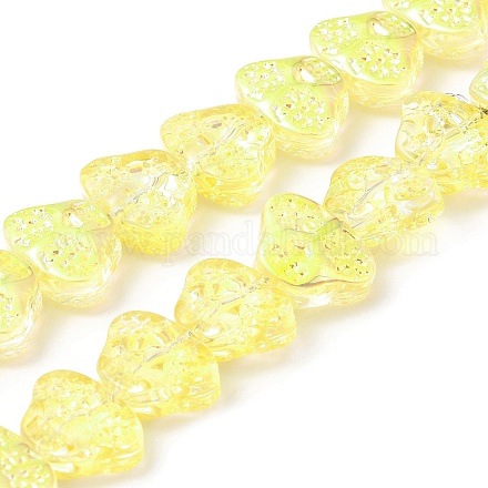 Transparentes perles de verre de galvanoplastie brins EGLA-F158-HP01-A-1