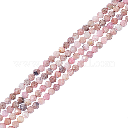 NBEADS About 246 Pcs 3mm Micro Faceted Gemstone Beads G-NB0004-18-1