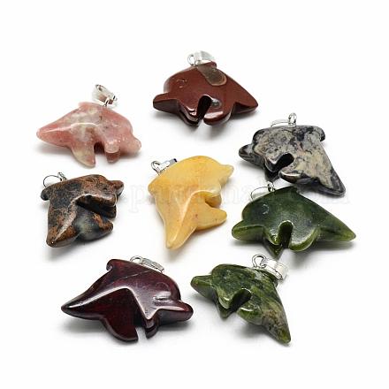 Natural/Synthetic Mixed Stone Pendants G-Q948-07-1