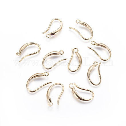 Brass Earring Hooks X-KK-G365-15G-1