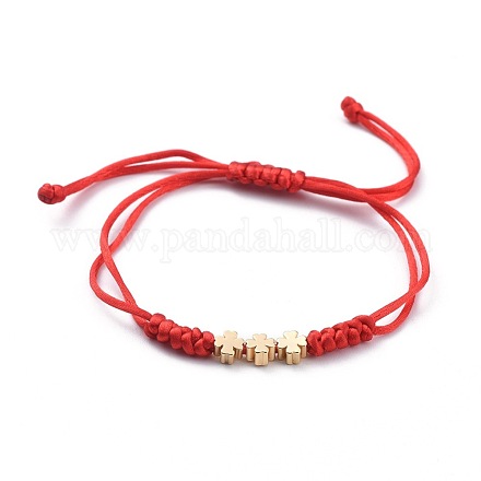 Adjustable Nylon Thread Braided Bead Bracelet BJEW-JB04668-02-1