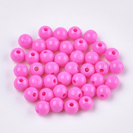 Perles plastiques opaques KY-T005-6mm-617-1