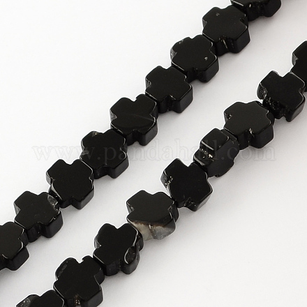Dyed Natural Black Agate Stone Beads Strands G-R182-08-1