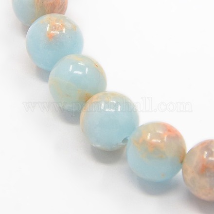 Synthetic Imperial Jasper Round Beads Strands G-I009-8mm-03-1