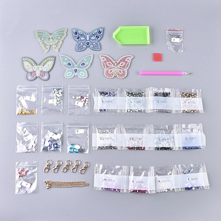 Kits de pegatinas de pintura de diamante diy para hacer llaveros DIY-R076-009-1