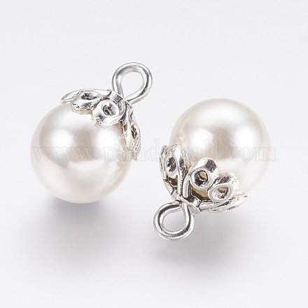 De aleación de acrílico colgantes de perlas PALLOY-G196-11AS-1