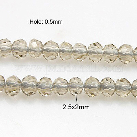 Chapelets de perles en cristal en verre X-GLAA-D032-2.5x2-25-1