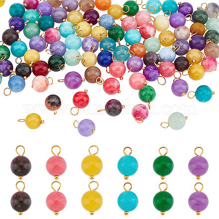 Superfindings 100 pz charms in giada bianca naturale FIND-FH0004-84-1