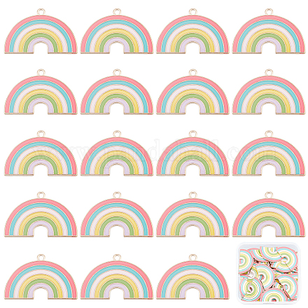 SUNNYCLUE 1 Box 30Pcs Rainbow Charms Enamel Colorful Charms Weather Charms for Jewelry Making Multi Color Charms Rainbow Pendants Bulk Earrings Bracelets Keychain Necklace Supplies DIY Craft FIND-SC0002-96-1