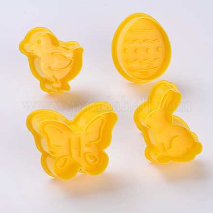 Cortadores de galletas de plástico con tema de Pascua DIY-E018-47-1