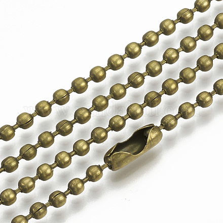 Fabricación de collar de cadena de bolas de hierro X-IFIN-Q120-03AB-1