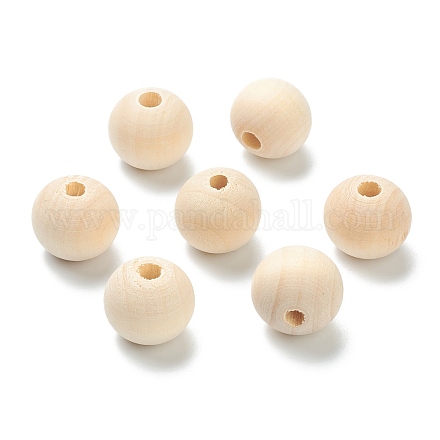 Perle di legno non finite naturali WOOD-XCP0001-19F-1