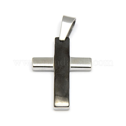 Pendentifs de croix en 304 acier inoxydable STAS-L124-46B-1
