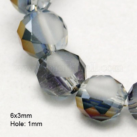 Electroplate Glass Beads EGLA-D028-05-1