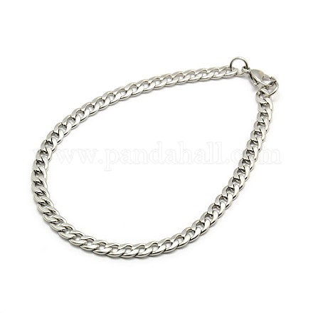 304 chaîne gourmette en acier inoxydable / fabrication de bracelet chaîne torsadée STAS-A028-N121P-1