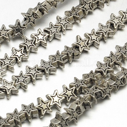 Estilo tibetano hebras de perlas estrella de aleación X-TIBEB-O007-02-RS-1