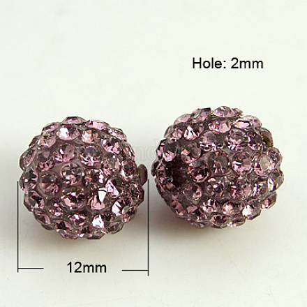 Abalorios de resina de Diamante de imitación RB-A025-12mm-A10-1