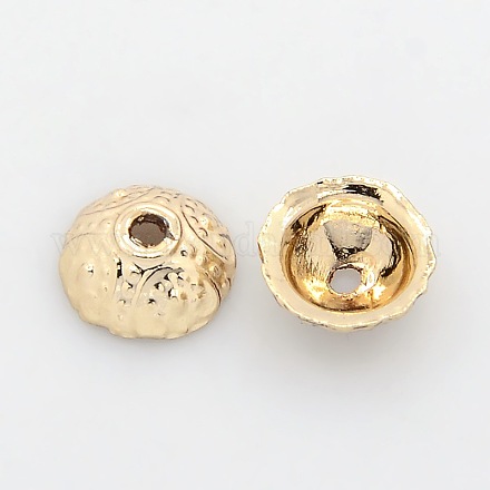 Nickel- und bleifreie Perlenkappen aus hellgoldfarbener Legierung PALLOY-J471-45G-FF-1