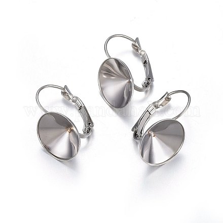 201 Stainless Steel Leverback Earring Findings X-STAS-P210-29P-1