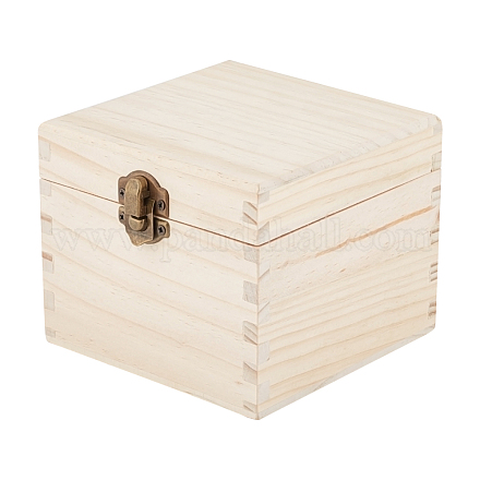9セクション木箱収納  正方形  バリーウッド  12.25x11.45x9.5cm  容量：10ミリリットル WOOD-WH0103-41-1