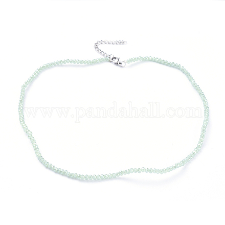 Verre plaquent colliers de perles NJEW-JN02793-05-1