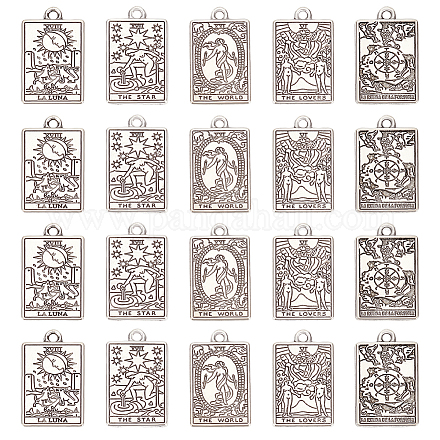 Nbeads 40pcs 8 pendentifs en alliage de style tibétain FIND-NB0003-49-1