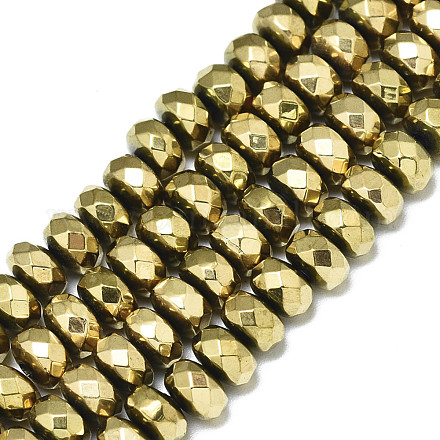 Electroplate Non-magnetic Synthetic Hematite Beads Strands G-S352-51-1