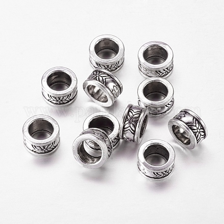 Ретро стиль старинных серебряных тоновых трубок из тибетского серебра X-LF11346Y-NF-1