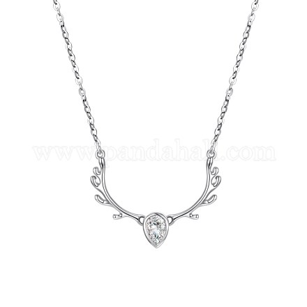 925 подвесные стерлингового серебра ожерелья NJEW-BB34121-1