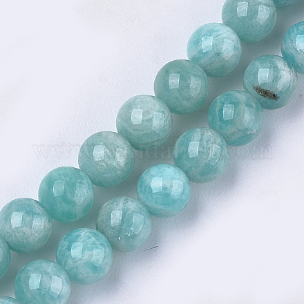 Chapelets de perles en amazonite naturelle G-S333-8mm-022-1
