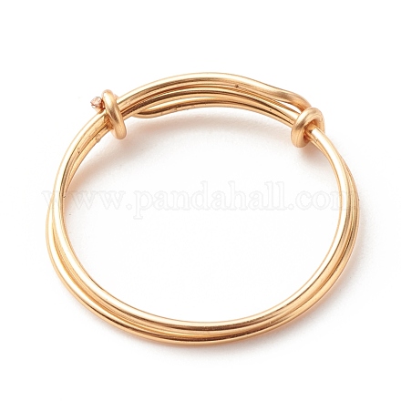 Anillo de dedo expandible con envoltura de alambre de cobre para mujer RJEW-JR00479-03-1