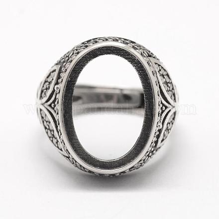 Componenti regolabili con anello in argento sterling thai 925 thai STER-L051-024AS-1