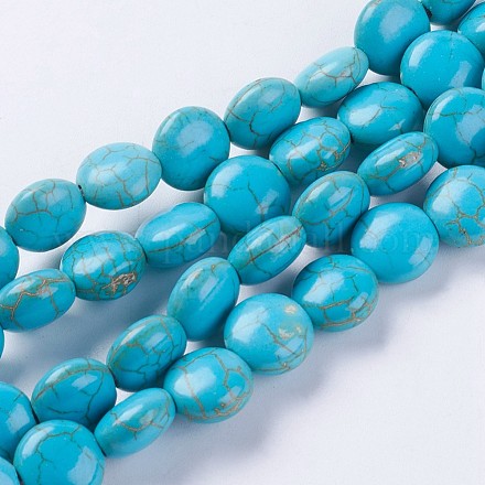 Chapelets de perles en turquoise synthétique G-E456-42A-10mm-1