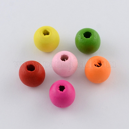 Dyed Natural Wood Beads WOOD-R249-045-1
