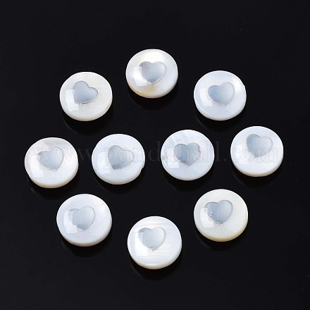 Perles de coquillages naturels d'eau douce SHEL-N003-22-11P-1