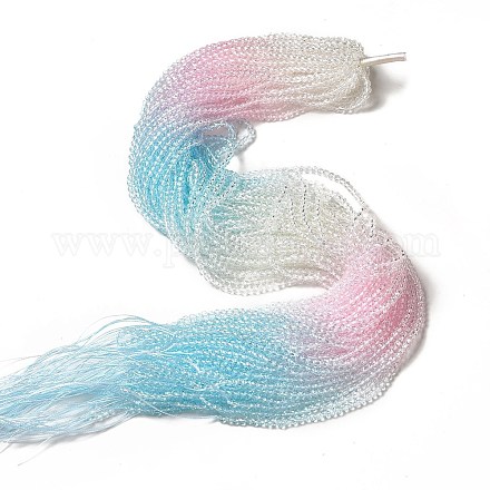 Transparent Gradient Color Glass Beads Strands GLAA-H021-01B-27-1